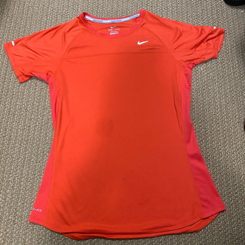 Cute Orange Nike Dri-fit top Medium